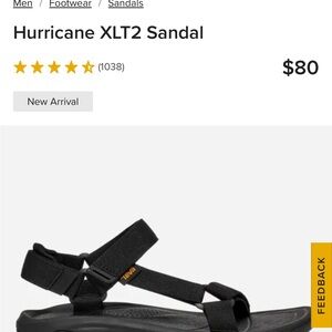 Teva Hurricane XLT2 Black Sandal